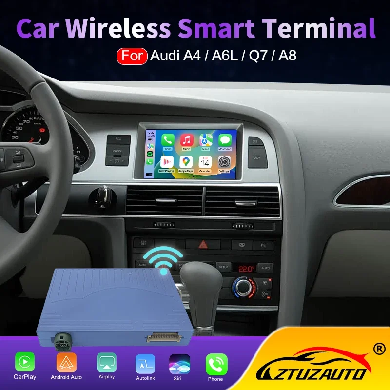 Car Dash Cam - صندوق أوتوماتيكي CarPlay Android اللاسلكي لأودي