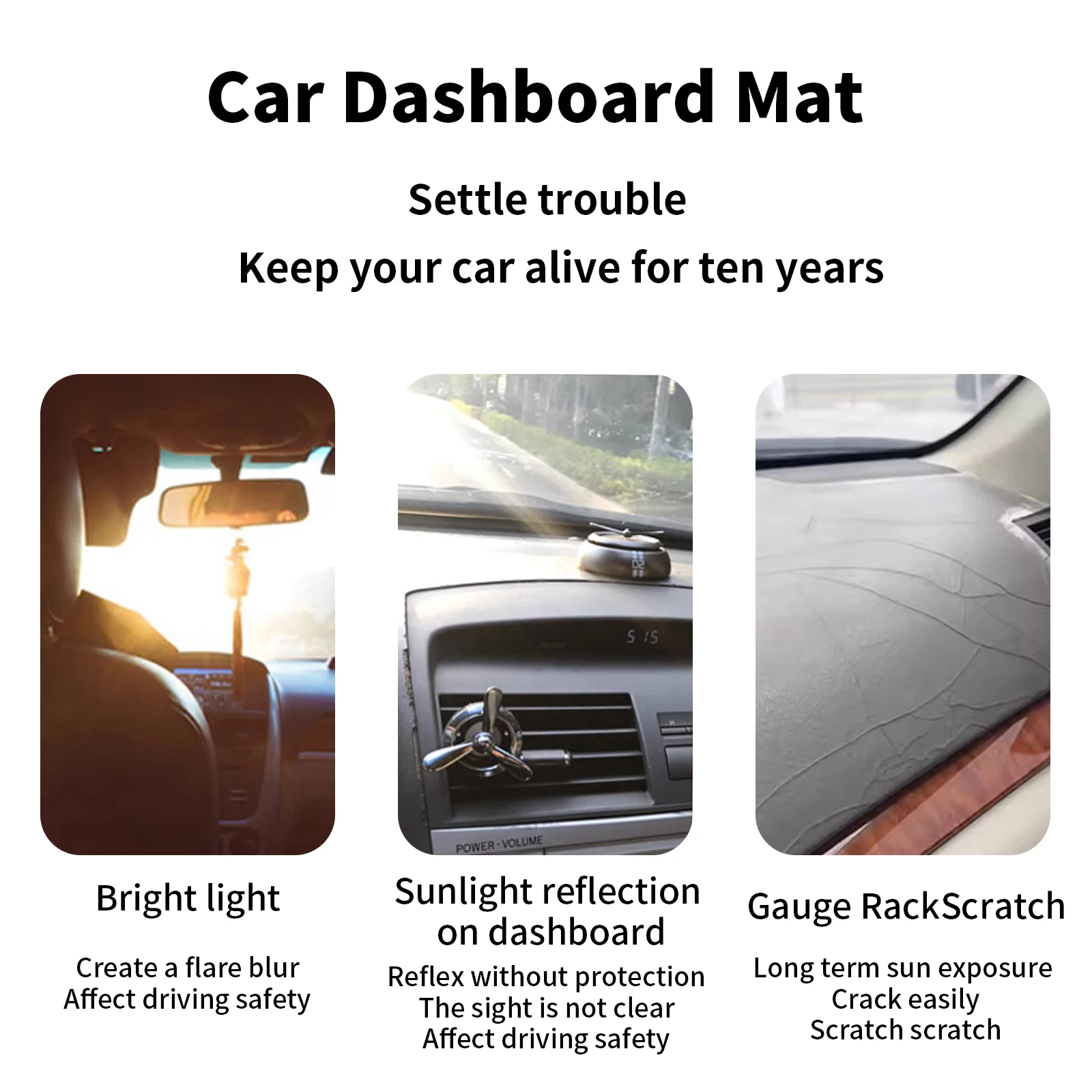 غطاء لوحة القيادة لسيارة كيا س - مراجعة Car Anti-Slip Dashboard Mat وسعره