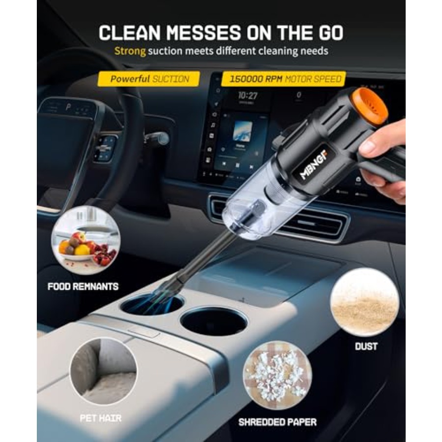 مكنسة كهربائية محمولة لاسلكية  - مراجعة Car Vacuum Cleaner وسعره