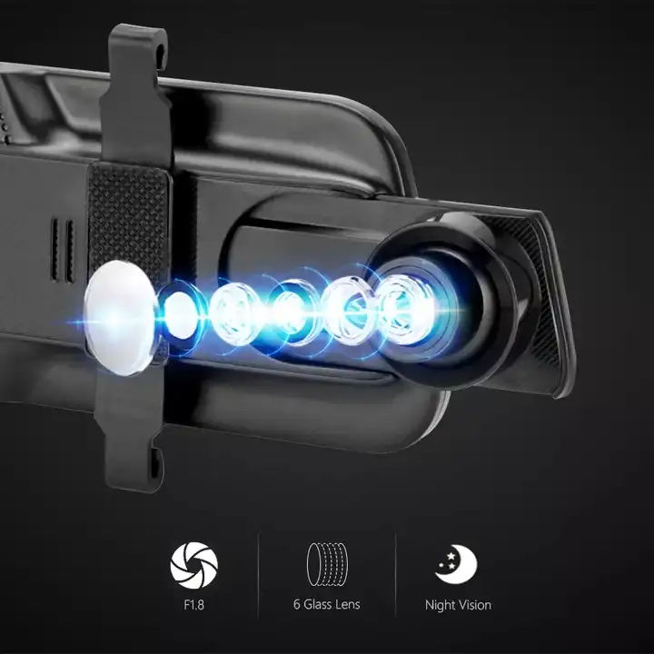 كاميرا مرآة للسيارة 10 بوصات م - مراجعة Car Dash Cam وسعره