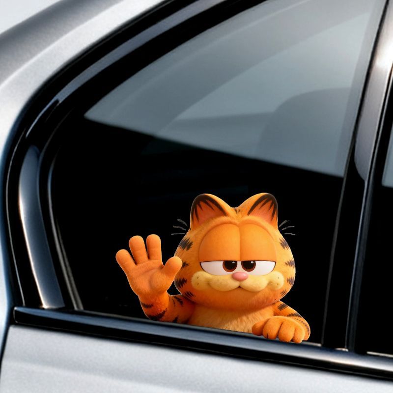 ملصقات غارفيلد الكرتونية اللطي - مراجعة Car Accessories To Buy وسعره