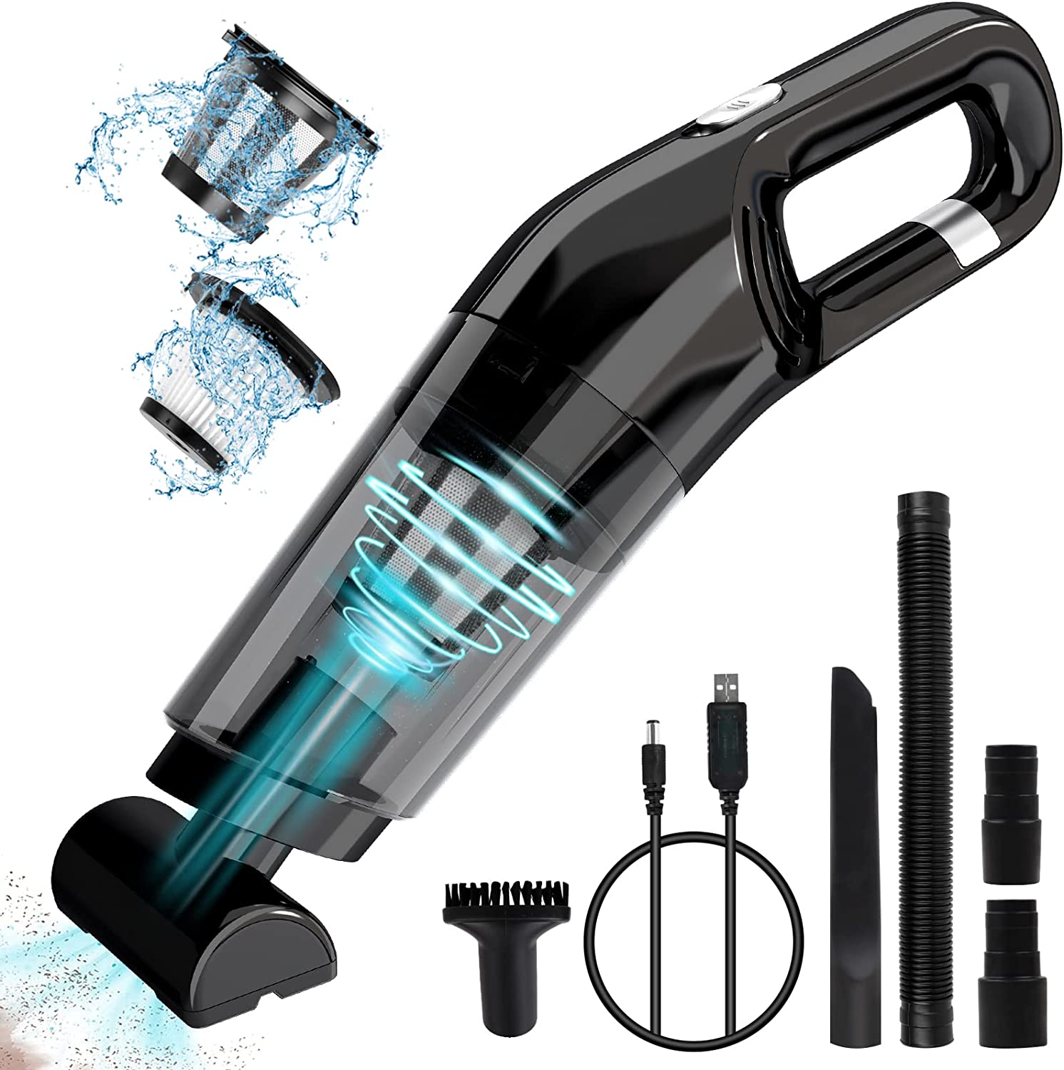 مكنسة كهربائية لاسلكية محمولة  - مراجعة Car Vacuum Cleaner وسعره